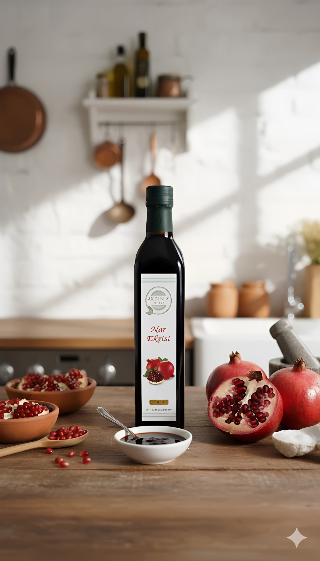 Hatay Doğal Nar Ekşisi % 100 Nar Suyu 750 ml - Katkısız