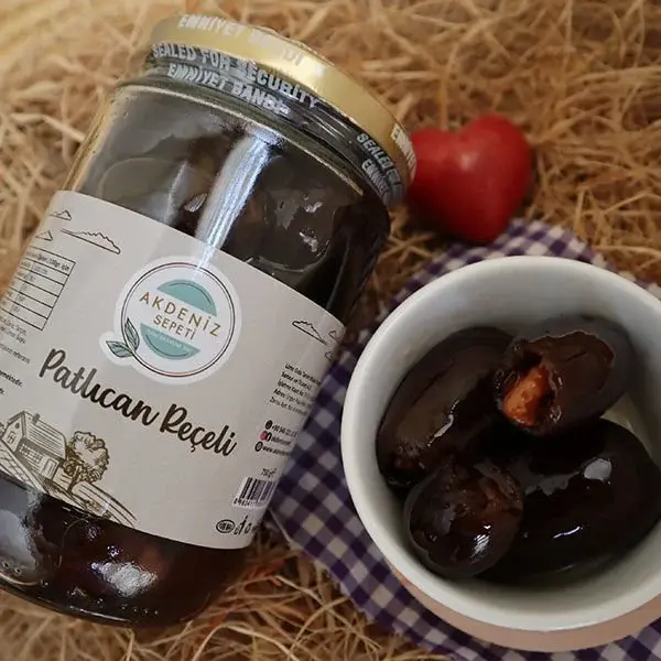 Hatay Doğal Patlıcan Reçeli 810 gr | Cevizli ve Çıtır Lezzet